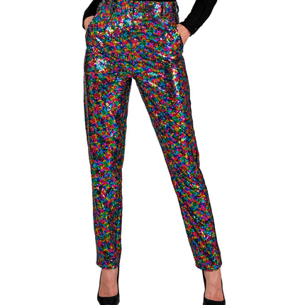 Widmann SRL Paillettenbroek dames Mara  meerkleurig