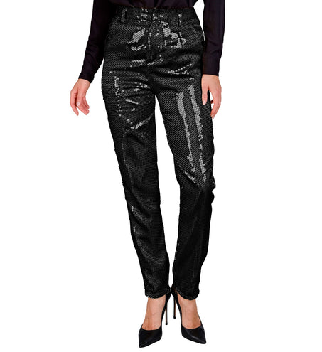 Widmann SRL Paillettenbroek dames Tina zwart