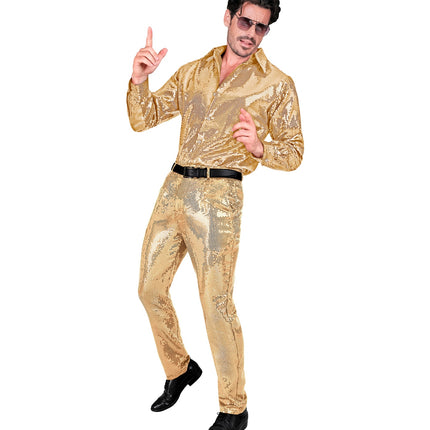 Widmann SRL Paillettenbroek Frank heren goud