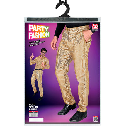 Widmann SRL Paillettenbroek Frank heren goud