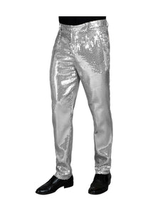 Widmann SRL Paillettenbroek Frank heren zilver
