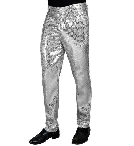 Widmann SRL Paillettenbroek Frank heren zilver