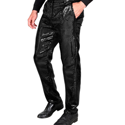 Widmann SRL Paillettenbroek Frank heren zwart