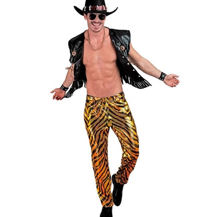 Widmann SRL Paillettenbroek heren tijger