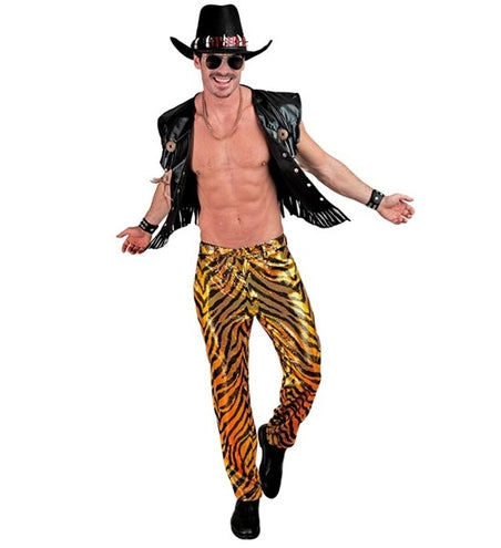 Widmann SRL Paillettenbroek heren tijger