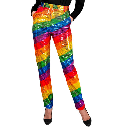 Widmann SRL Paillettenbroek Mara regenboog