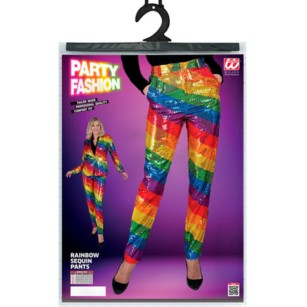 Widmann SRL Paillettenbroek Mara regenboog