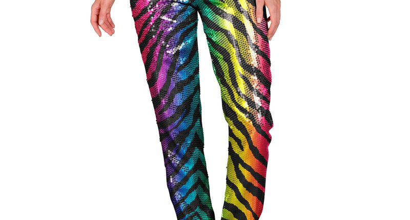 Widmann SRL Paillettenbroek Mara regenboog tijger