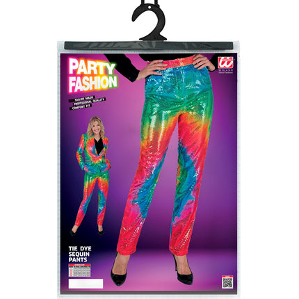 Widmann SRL Paillettenbroek Mara tie dye