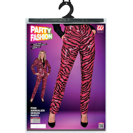 Widmann SRL Paillettenbroek Mara zebra pink