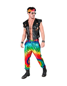 Widmann SRL Paillettenbroek tye die kostuum Niek