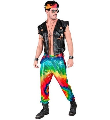 Widmann SRL Paillettenbroek tye die kostuum Niek