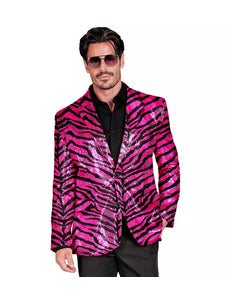 Widmann SRL Paillettencolbert dierenprint roze