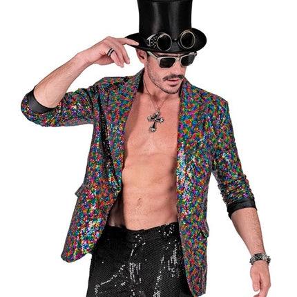 Widmann SRL Paillettencolbert veelkleurig