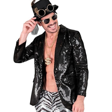 Widmann SRL Paillettencolbert zwart Donny