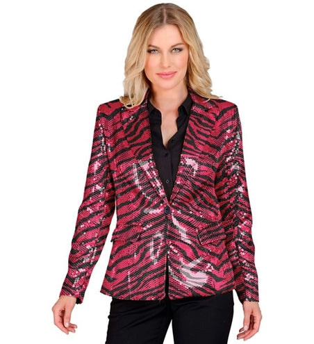 Widmann SRL Paillettenjas in dierenprint roze