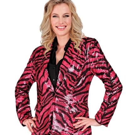 Widmann SRL Paillettenjas in dierenprint roze