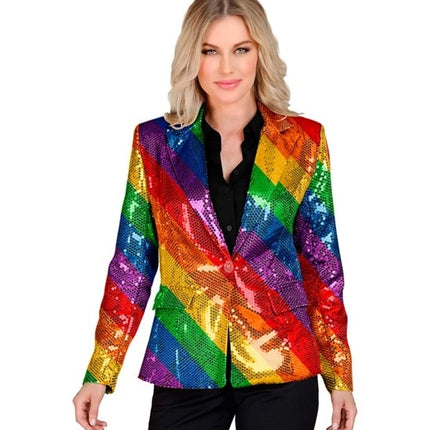 Widmann SRL Paillettenjas regenboog