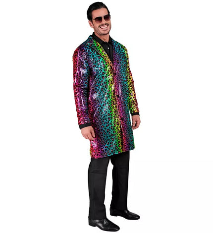 Widmann SRL Paillettenjas regenboog luipaard