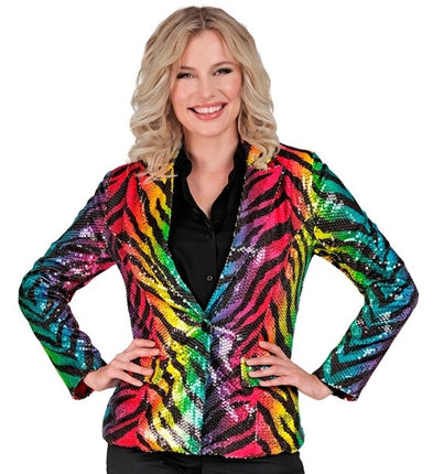 Widmann SRL Paillettenjas regenboog tijger