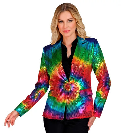 Widmann SRL Paillettenjas tie dye