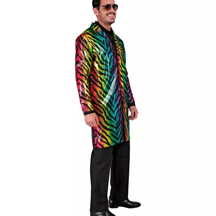 Widmann SRL Paillettenjas tijger regenboog