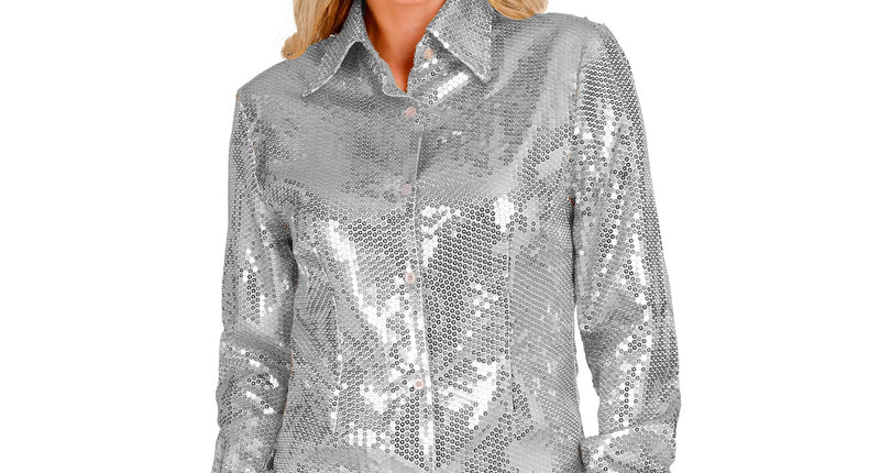 Widmann SRL Paillettenshirt dames Aike zilver