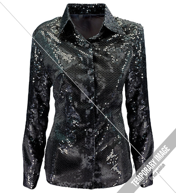 Widmann SRL Paillettenshirt dames Aike zwart