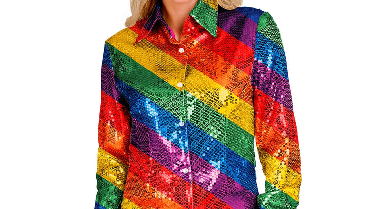 Widmann SRL Paillettenshirt dames Lisa regenboog