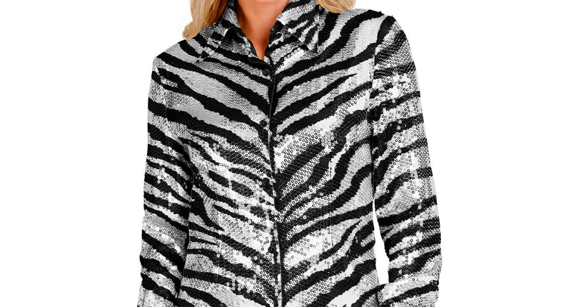 Widmann SRL Paillettenshirt dames Zebra