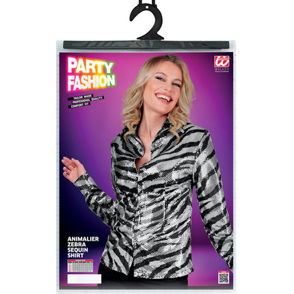 Widmann SRL Paillettenshirt dames Zebra