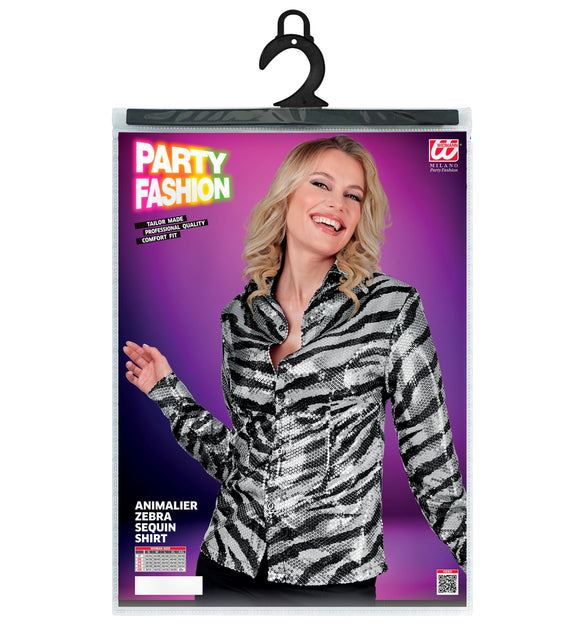 Widmann SRL Paillettenshirt dames Zebra