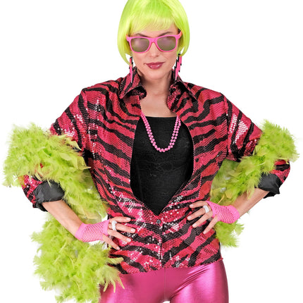 Widmann SRL Paillettenshirt dames zebra pink