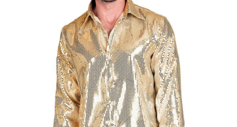 Widmann SRL Paillettenshirt heren Ard goud