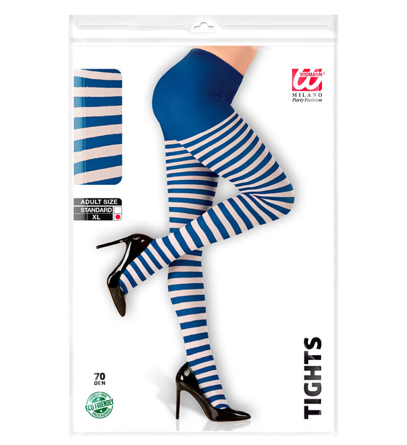 Widmann SRL Panty blauw wit gestreept Pipi