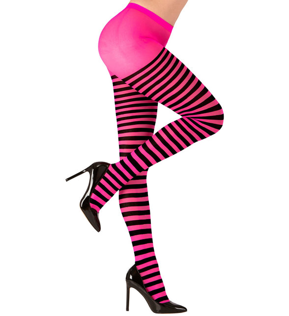 Widmann SRL Panty gestreept roze zwart
