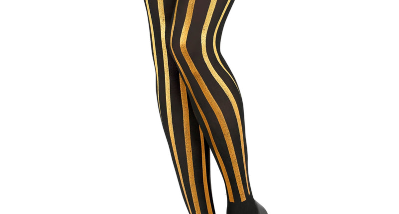 Widmann SRL Panty gestreept zwart goud