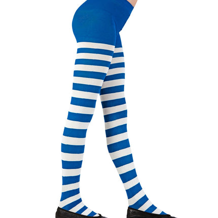 Widmann SRL Panty wit blauw gestreept kind