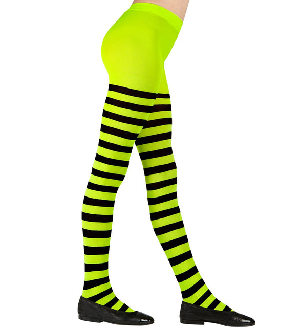 Widmann SRL Panty zwart groen gestreept kinderen