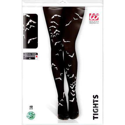 Widmann SRL panty zwart met vleermuis