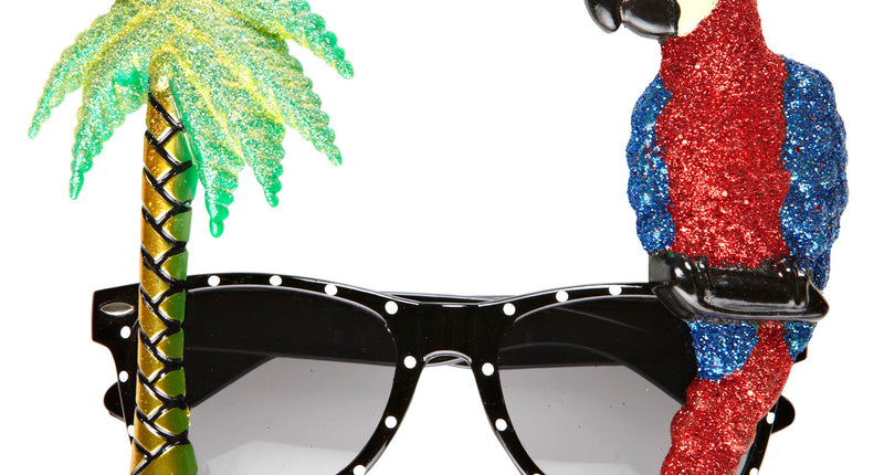 Widmann SRL Papegaai bril met palmboom Hawaii