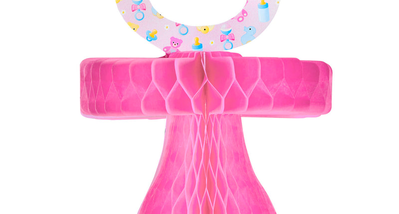 Widmann SRL Papieren roze fopspeen voor Baby shower