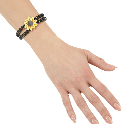 Widmann SRL Parel armband hippie met bloem