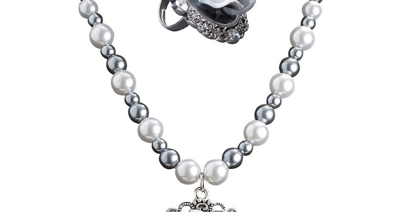 Widmann SRL Parelketting grijze roos koningin