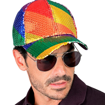 Widmann SRL Pet pailletten regenboog