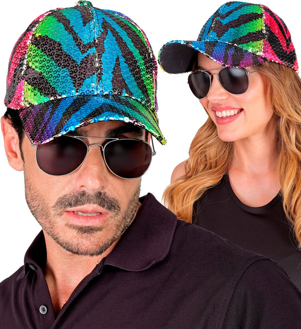 Widmann SRL Pet pailletten regenboog tijger