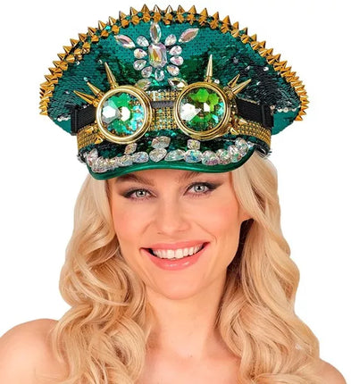 Widmann SRL Pet steampunk met kaleidoscoop bril hoed Gers