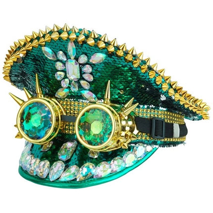 Widmann SRL Pet steampunk met kaleidoscoop bril hoed Gers