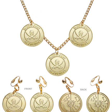 Widmann SRL Piraten ketting en oorbellen