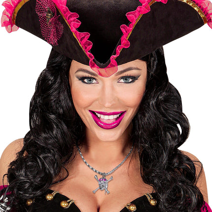 Widmann SRL Piraten ketting schedel strass